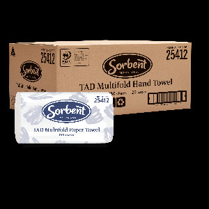 SORBENT PROFESSIONAL TAD MULTIFOLD H/TOWEL 1PLY 150SH/20PKS